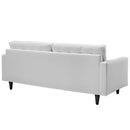  Modway Furniture Empress Stationary Bonded Leather Sofa EEI-1010-WHI IMAGE 3