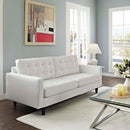  Modway Furniture Empress Stationary Bonded Leather Sofa EEI-1010-WHI IMAGE 4