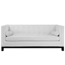  Modway Furniture Empress Stationary Bonded Leather Sofa EEI-1421-WHI IMAGE 1