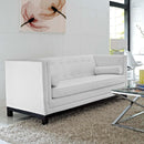 Modway Furniture Imperial Stationary Bonded Leather Sofa EEI-1421-WHI IMAGE 4