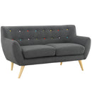  Modway Furniture Remark Stationary Fabric Loveseat EEI-1632-GRY IMAGE 2