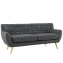  Modway Furniture Remark Stationary Fabric Sofa EEI-1633-GRY IMAGE 2
