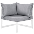  Modway Furniture Outdoor Seating Sets EEI-1728-WHI-GRY-SET IMAGE 4