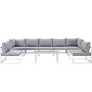 Modway Furniture Outdoor Seating Sets EEI-1730-WHI-GRY-SET IMAGE 1