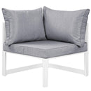 Modway Furniture Outdoor Seating Sets EEI-1736-WHI-GRY-SET IMAGE 3