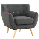  Modway Furniture Remark Stationary Fabric Chair EEI-1631-GRY IMAGE 2