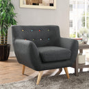  Modway Furniture Remark Stationary Fabric Chair EEI-1631-GRY IMAGE 5