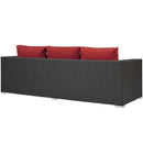  Modway Furniture Outdoor Seating Sofas EEI-1860-CHC-RED IMAGE 3