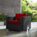  Modway Furniture Outdoor Seating Chairs EEI-1864-GRY-RED IMAGE 4