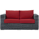  Modway Furniture Outdoor Seating Loveseats EEI-1865-GRY-RED IMAGE 1