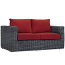  Modway Furniture Outdoor Seating Loveseats EEI-1865-GRY-RED IMAGE 2