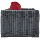  Modway Furniture Outdoor Seating Loveseats EEI-1865-GRY-RED IMAGE 4