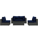 Modway Furniture Outdoor Seating Sets EEI-1882-CHC-NAV-SET IMAGE 2