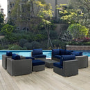 Modway Furniture Outdoor Seating Sets EEI-1888-CHC-NAV-SET IMAGE 8