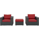  Modway Furniture Outdoor Seating Sets EEI-1891-CHC-RED-SET IMAGE 1