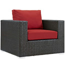  Modway Furniture Outdoor Seating Sets EEI-1891-CHC-RED-SET IMAGE 4
