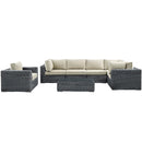  Modway Furniture Outdoor Seating Sets EEI-1892-GRY-BEI-SET IMAGE 1