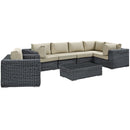  Modway Furniture Outdoor Seating Sets EEI-1892-GRY-BEI-SET IMAGE 2