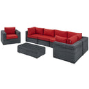  Modway Furniture Outdoor Seating Sets EEI-1892-GRY-RED-SET IMAGE 3