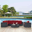  Modway Furniture Outdoor Seating Sets EEI-1892-GRY-RED-SET IMAGE 9