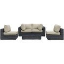  Modway Furniture Outdoor Seating Sets EEI-1896-GRY-BEI-SET IMAGE 2