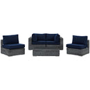  Modway Furniture Outdoor Seating Sets EEI-1896-GRY-NAV-SET IMAGE 1