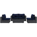  Modway Furniture Outdoor Seating Sets EEI-1896-GRY-NAV-SET IMAGE 2