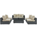  Modway Furniture Outdoor Seating Sets EEI-1897-GRY-BEI-SET IMAGE 1