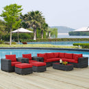  Modway Furniture Outdoor Seating Sets EEI-1902-GRY-RED-SET IMAGE 9