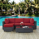  Modway Furniture Outdoor Seating Sets EEI-1904-GRY-RED-SET IMAGE 7