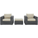  Modway Furniture Outdoor Seating Sets EEI-1905-GRY-BEI-SET IMAGE 1