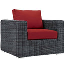  Modway Furniture Outdoor Seating Sets EEI-1905-GRY-RED-SET IMAGE 4