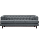  Modway Furniture Coast Stationary Fabric Sofa EEI-2131-GRY IMAGE 1