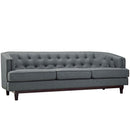  Modway Furniture Coast Stationary Fabric Sofa EEI-2131-GRY IMAGE 2