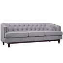  Modway Furniture Coast Stationary Fabric Sofa EEI-2131-LGR IMAGE 2
