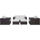  Modway Furniture Outdoor Seating Sets EEI-2158-EXP-WHI-SET IMAGE 1