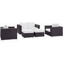  Modway Furniture Outdoor Seating Sets EEI-2158-EXP-WHI-SET IMAGE 2