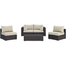  Modway Furniture Outdoor Seating Sets EEI-2163-EXP-BEI-SET IMAGE 1