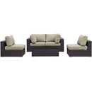  Modway Furniture Outdoor Seating Sets EEI-2163-EXP-BEI-SET IMAGE 2