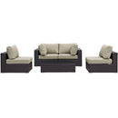 Modway Furniture Outdoor Seating Sets EEI-2163-EXP-BEI-SET IMAGE 2