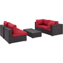  Modway Furniture Outdoor Seating Sets EEI-2163-EXP-RED-SET IMAGE 3