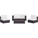  Modway Furniture Outdoor Seating Sets EEI-2163-EXP-WHI-SET IMAGE 1