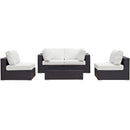  Modway Furniture Outdoor Seating Sets EEI-2163-EXP-WHI-SET IMAGE 2