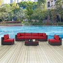 Modway Furniture Outdoor Seating Sets EEI-2164-EXP-RED-SET IMAGE 9