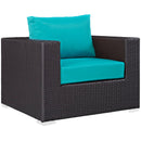  Modway Furniture Outdoor Seating Sets EEI-2174-EXP-TRQ-SET IMAGE 4