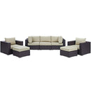  Modway Furniture Outdoor Seating Sets EEI-2200-EXP-BEI-SET IMAGE 2