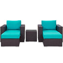  Modway Furniture Outdoor Seating Sets EEI-2201-EXP-TRQ-SET IMAGE 1