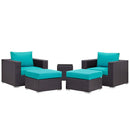  Modway Furniture Outdoor Seating Sets EEI-2201-EXP-TRQ-SET IMAGE 2