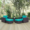  Modway Furniture Outdoor Seating Sets EEI-2201-EXP-TRQ-SET IMAGE 7