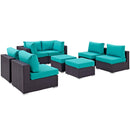 Modway Furniture Outdoor Seating Sets EEI-2204-EXP-TRQ-SET IMAGE 2